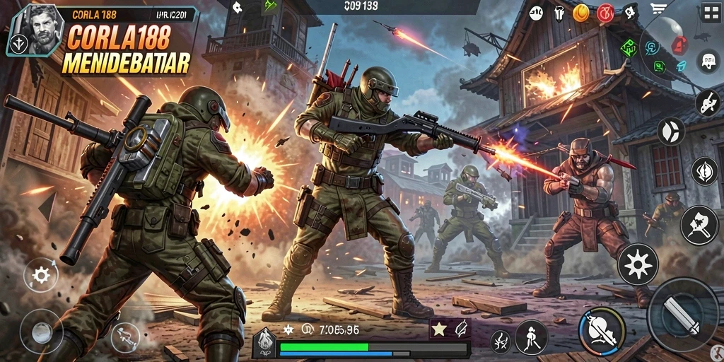 Screenshot menampilkan aksi mendebarkan dalam game CORLA188.
