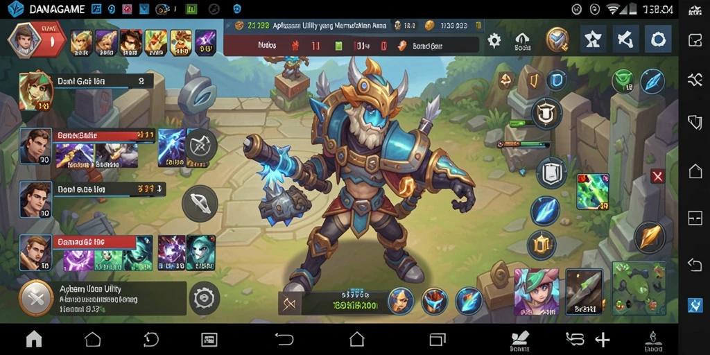 Tampilan antarmuka aplikasi DANAGAME yang user-friendly.