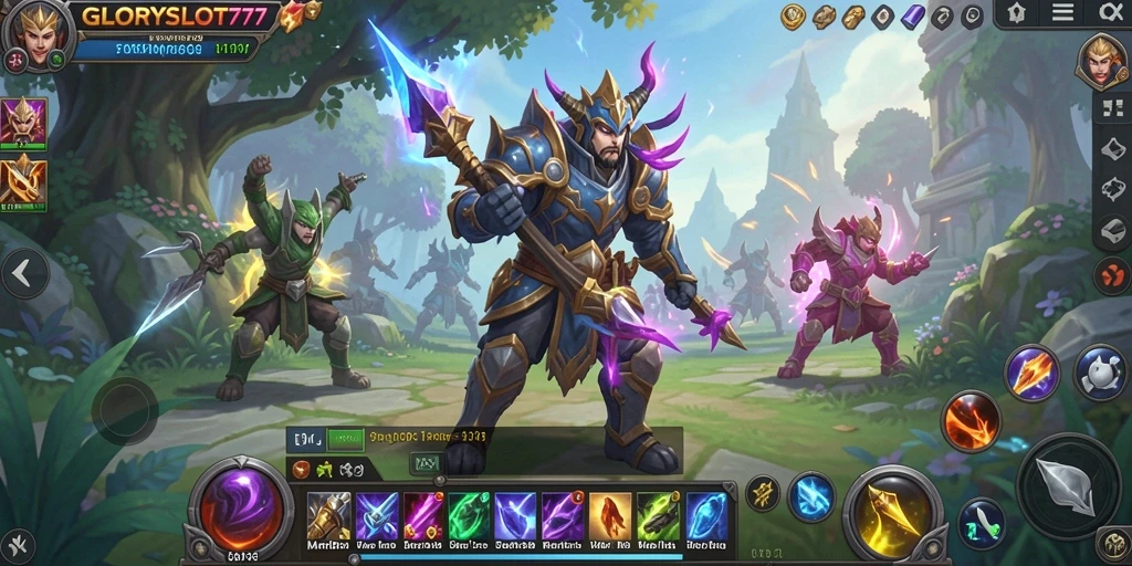 Tampilan gameplay menakjubkan dari GLORYSLOT777 yang penuh petualangan.