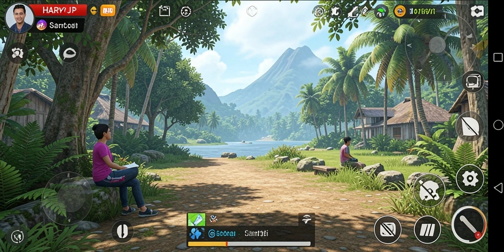 Tampilan gameplay seru dan menantang di HARAPJP yang penuh warna.