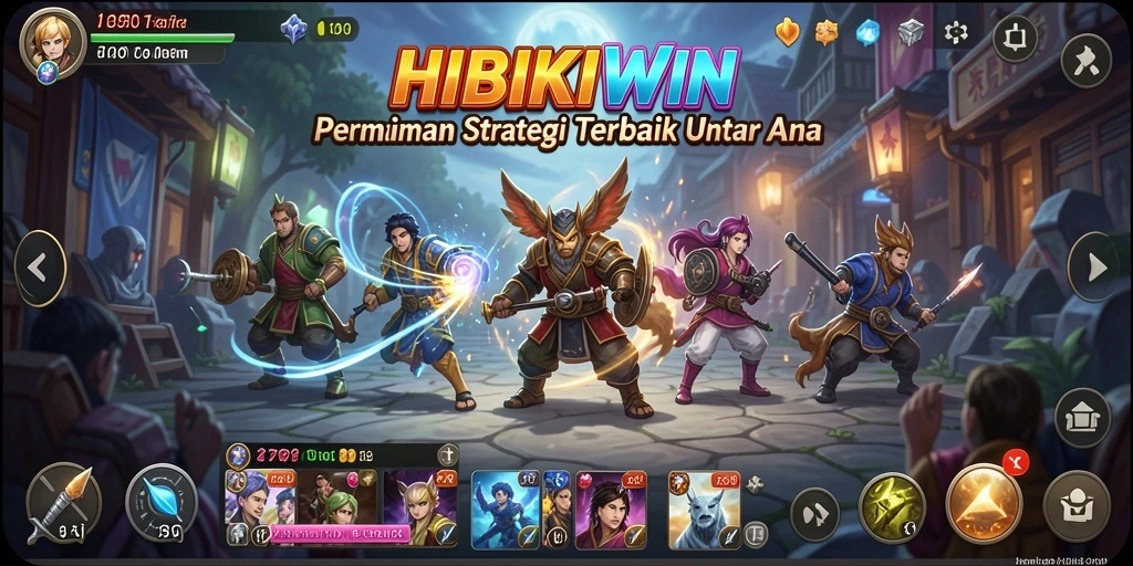 Tampilan menarik dari gameplay HIBIKIWIN yang mendebarkan.