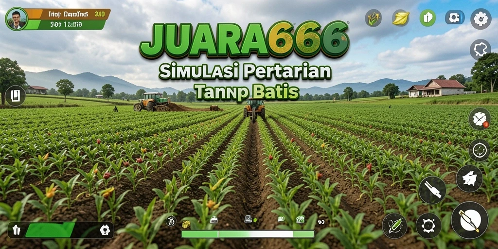 Tampilan gameplay menarik dengan suasana pertanian yang cerah.