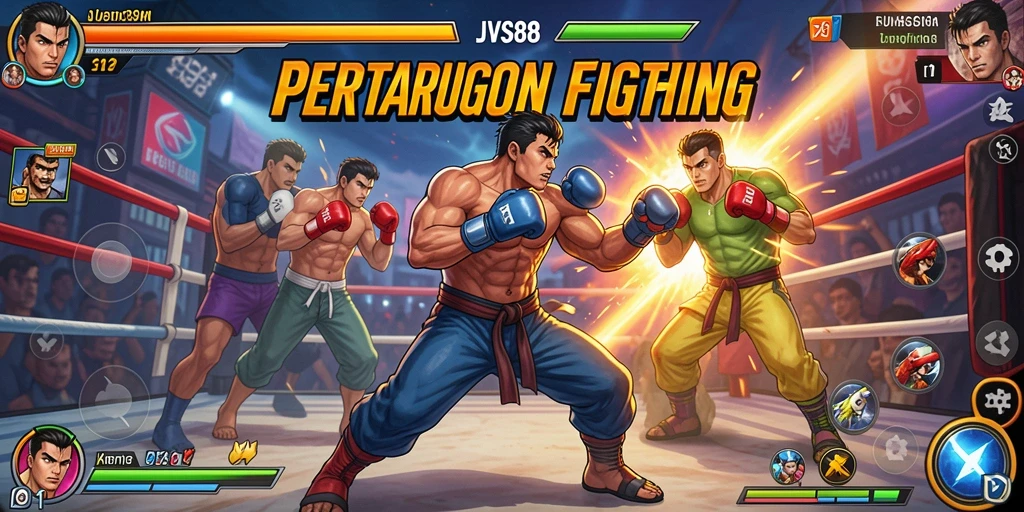 Gameplay mendebarkan dari JVS88 dalam pertarungan Fighting.