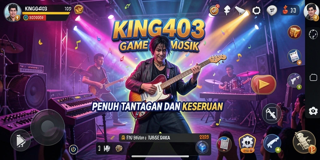 Screenshot KING403 menampilkan pemain menikmati pengalaman musik interaktif.