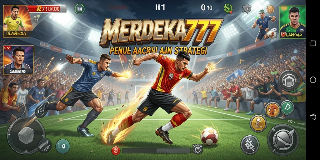 Tampilan seru dari gameplay olahraga MERDEKA777.