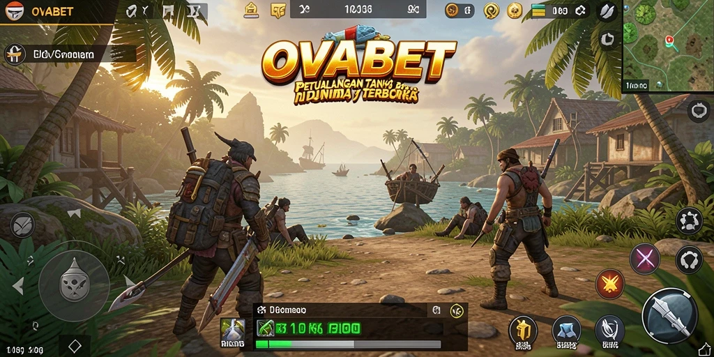 Tangkapan layar menampilkan petualangan seru dalam dunia Open World OVABET.