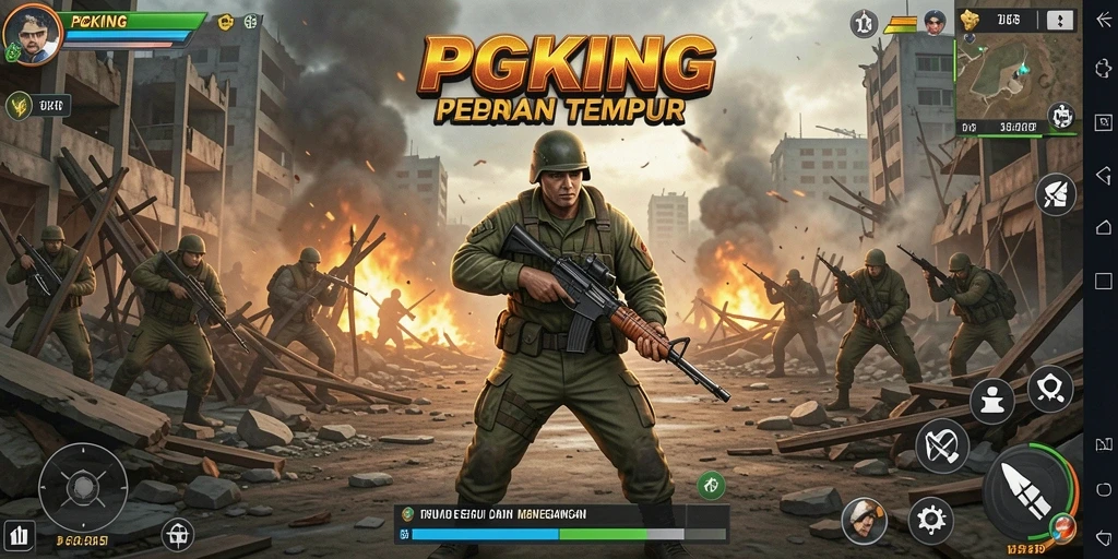 Tampilan seru dari gameplay PGKING yang menegangkan.