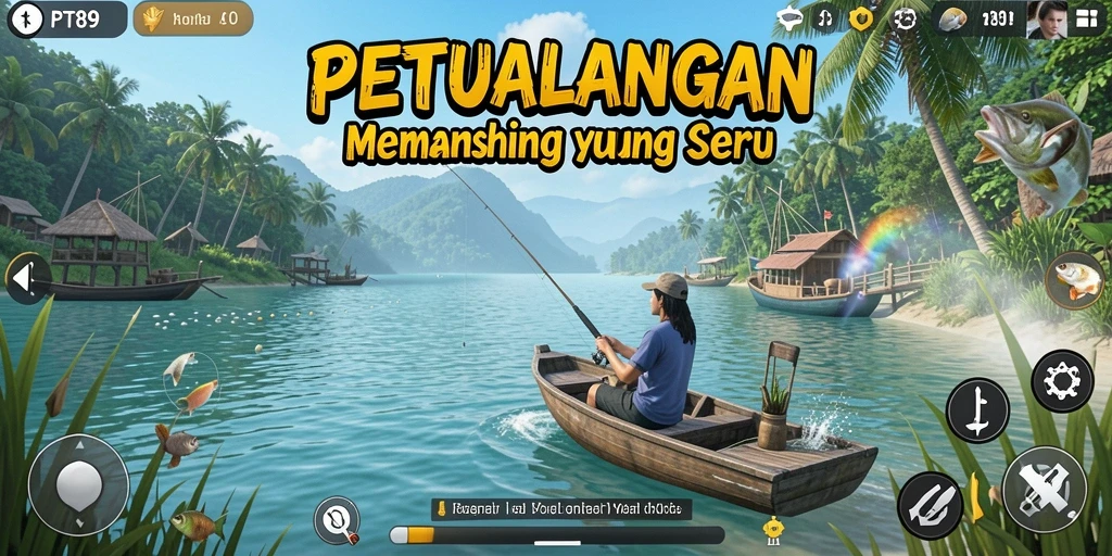 Gameplay menakjubkan dalam PT89 dengan momen memancing yang seru.