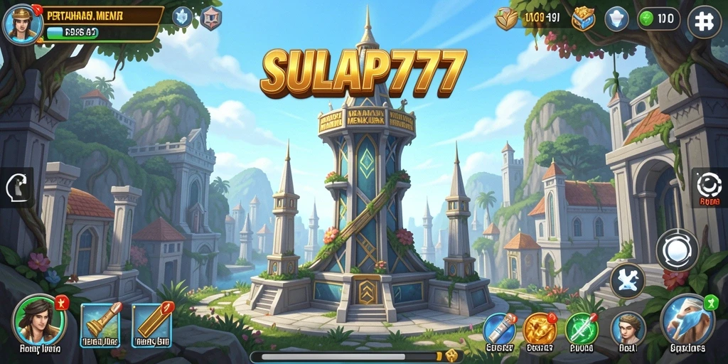 Screenshot dari gameplay SULAP777 menampilkan aksi Tower Defense yang menegangkan.